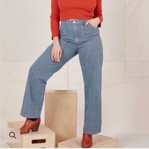 Big Bud Press Railroad Stripe Denim Work Pants